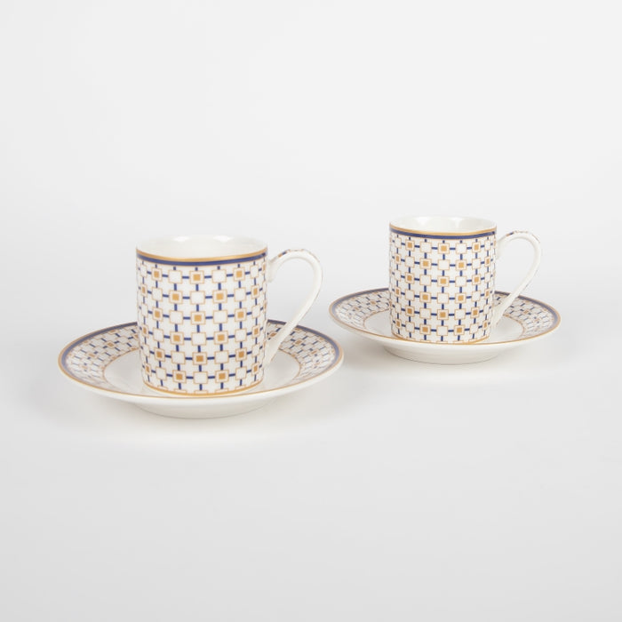 CHARLES SET/2PCS COFFEE CUP&SAUCER 80ML (202073403)