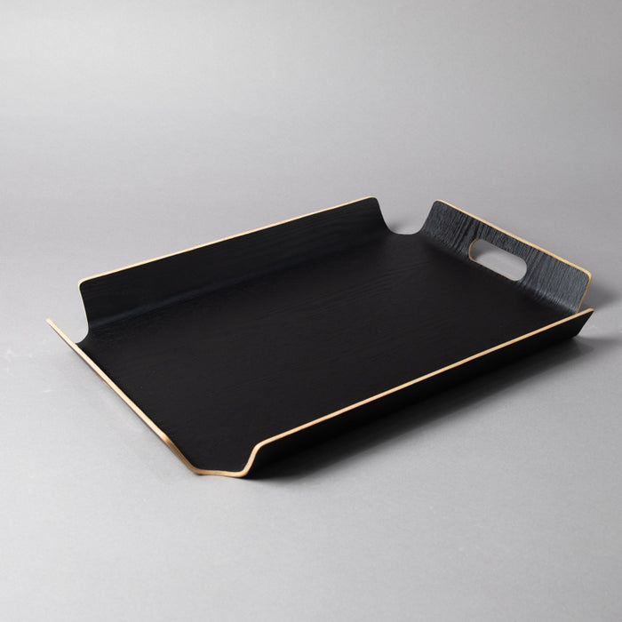 WOODEN FRAME TRAY 55CMX40CM BLACK (202107419)