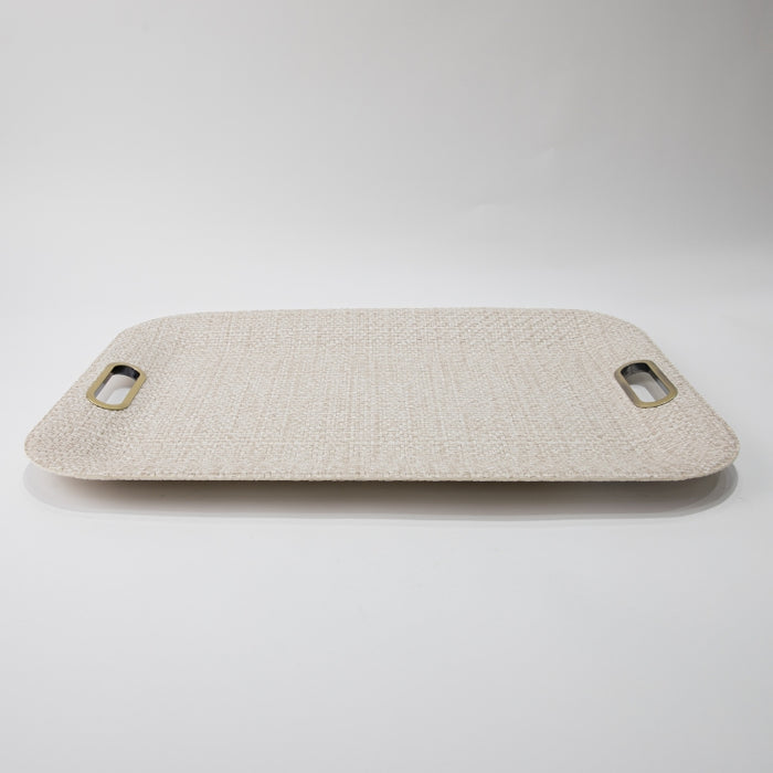 TRAY LARGE WITH HANDLE RAFYA BEIGE 55CMX40CM (202107474)