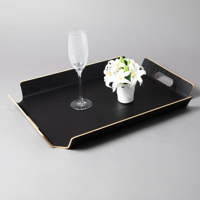 WOODEN FRAME TRAY 55CMX40CM BLACK (202107419)