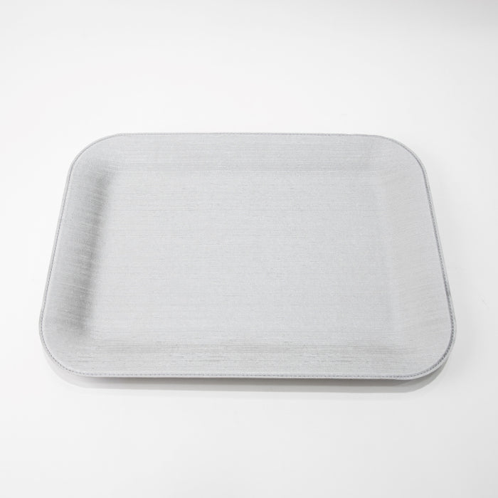 PLASTIC TRAY MEDIUM SILK SILVER 44CMX33CM (202107487)
