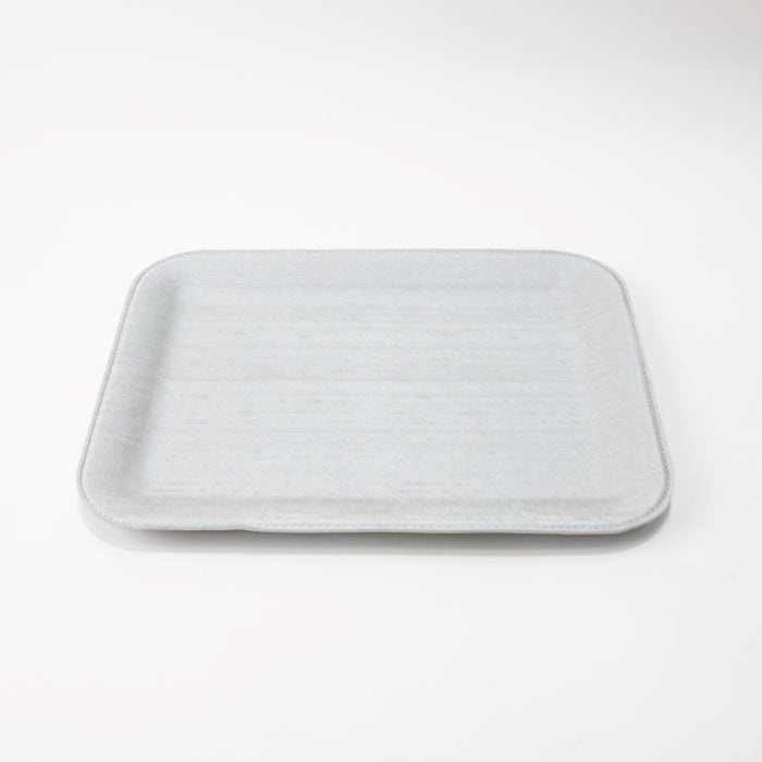 PLASTIC TRAY SMALL SILK SILVER 33CMX25CM (202107488)