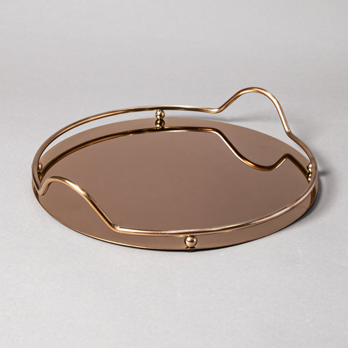 STEEL TRAY 32CM ROSE GOLD (202016360)