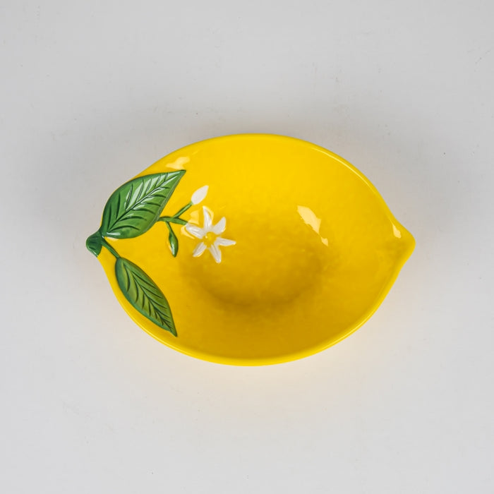 FLEURS CITRONS PORCELAIN BOWL 30X21.5CM (202073361)