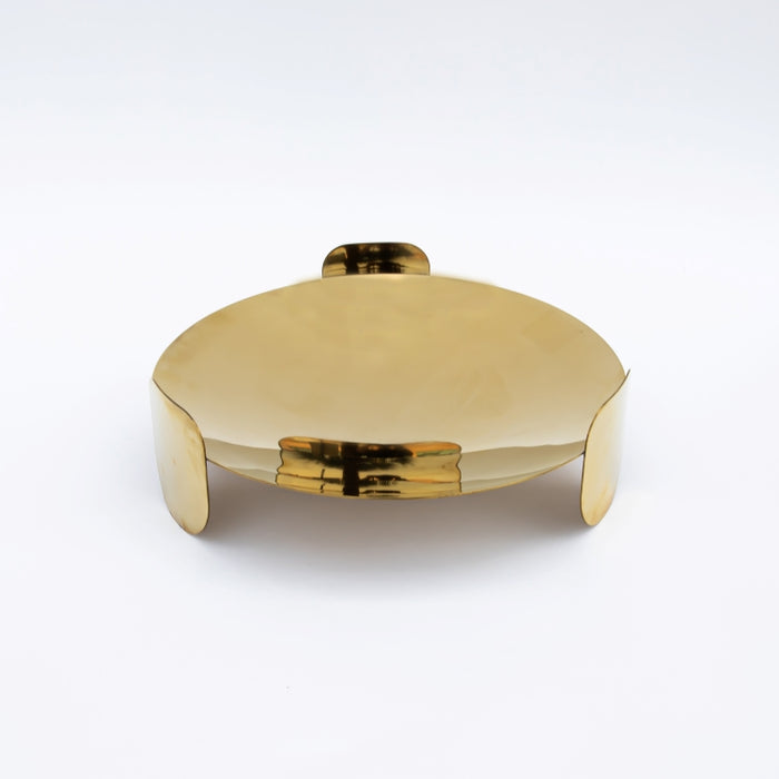 DAZHANG-STAINLESS STEEL FOOTED TRAY GOLD 30CM (202107516)