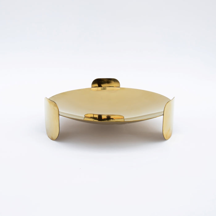 DAZHANG-STAINLESS STEEL FOOTED TRAY GOLD 30CM (202107516)