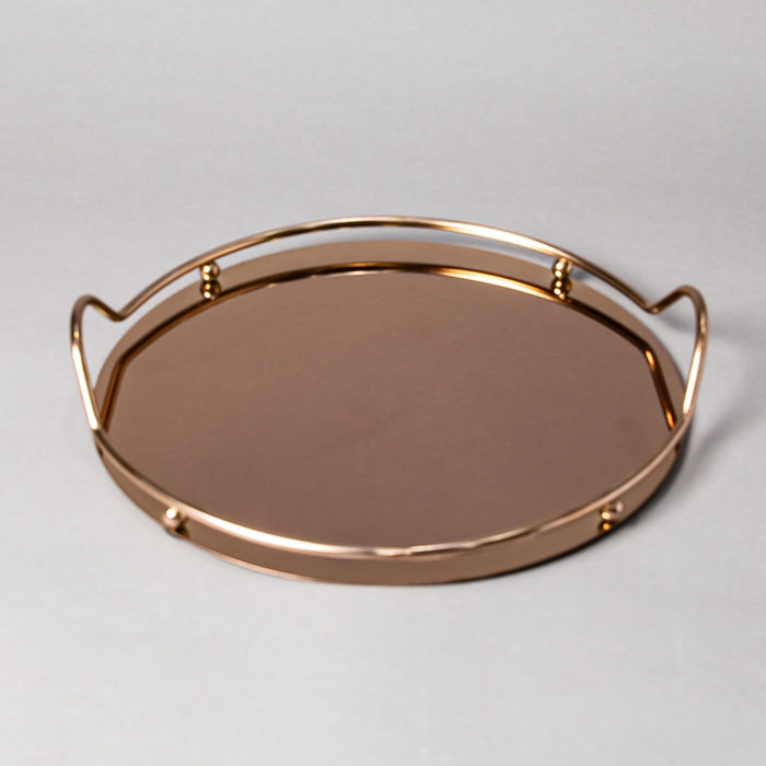 STEEL TRAY 32CM ROSE GOLD (202016360)