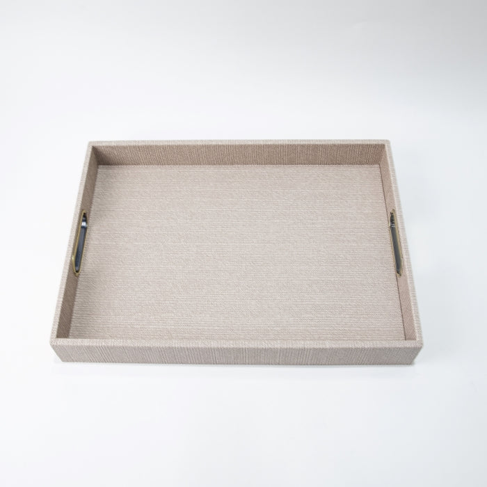 RECT.TRAY WITH HANDLE BRAID LATTE 45CMX33CM (202107453)