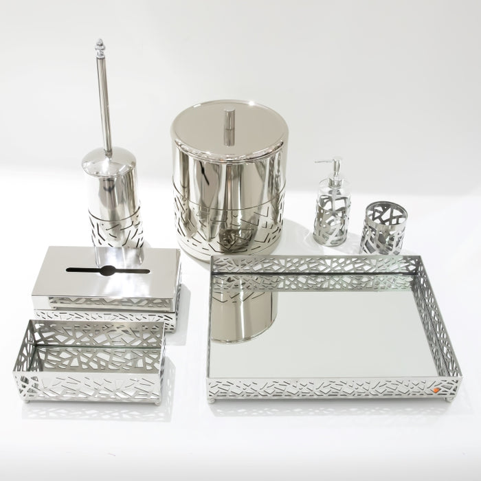 DAZHANG-7PCS BATHROOM SET SLVR (264846603)