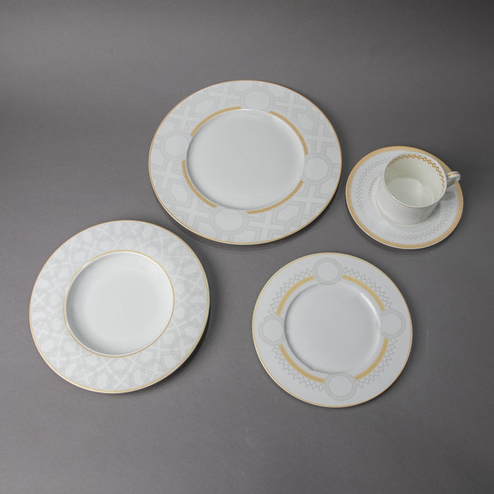 FOSUNY-FINE BONE 20PCS DINNER SET WHITE/GOLD (202029261)