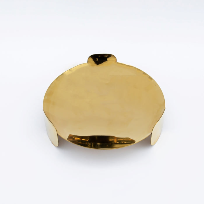 DAZHANG-STAINLESS STEEL FOOTED TRAY GOLD 30CM (202107516)