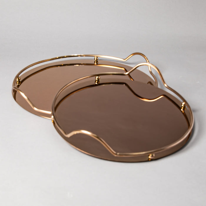 STEEL TRAY 32CM ROSE GOLD (202016360)