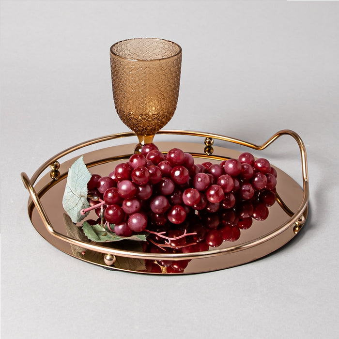 STEEL TRAY 32CM ROSE GOLD (202016360)