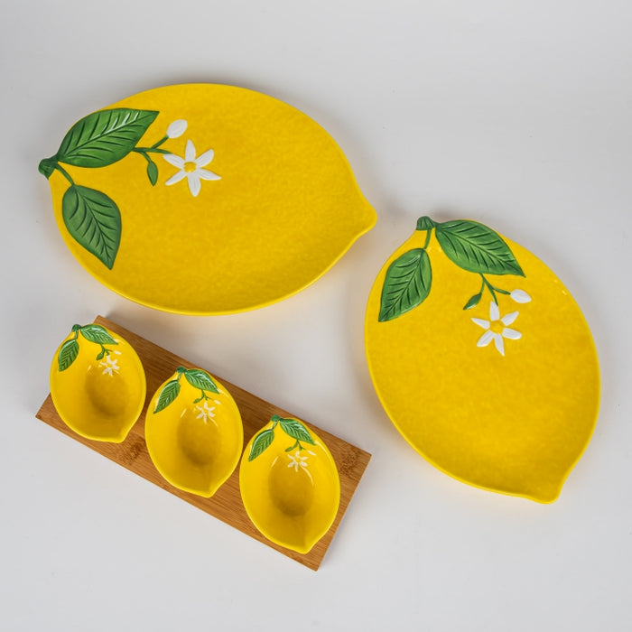 FLEURS CITRONS PRCLN DISH 25X18.5CM (202073364)