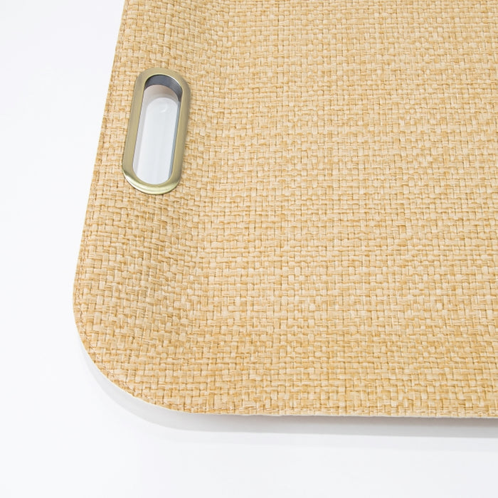 TRAY LARGE WITH HANDLE RAFYA YELLOW 55CMX40CM (202107466)