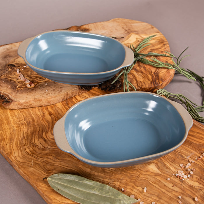 CLYDE 2PCS OVAL BAKING DISH BLUE 14CM (202029092)