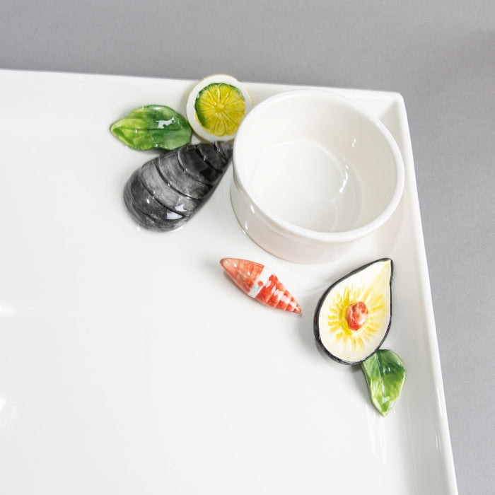 SEAFRUIT SQUARE DISH 32CMX32CM (202029184)