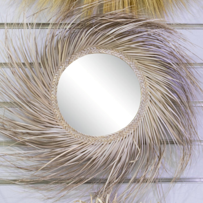 MIRROR SUN PALM DIAMETER 60CM NATURAL (418014580)