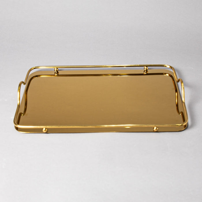 STEEL TRAY 42CMX27CM GOLD LARGE (202016357)