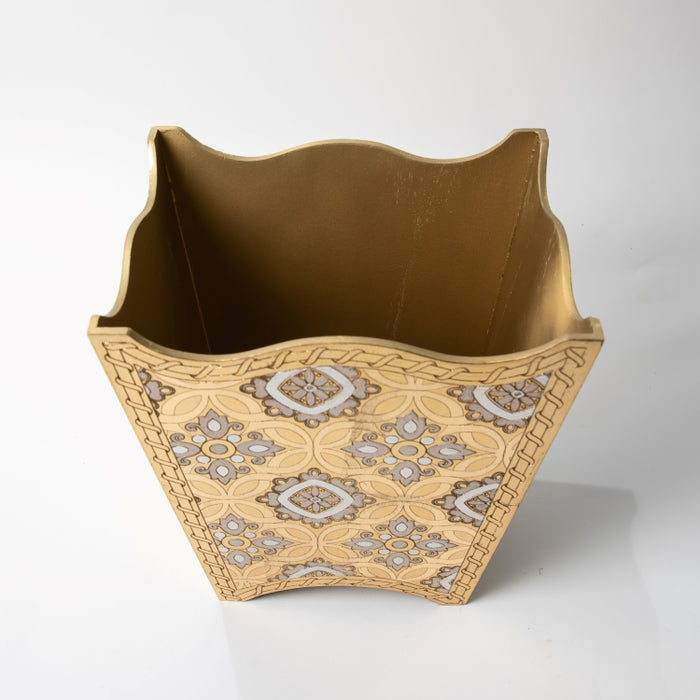 FIRIDOLFI WOODEN WASTE BASKET IVR/S (202140035)