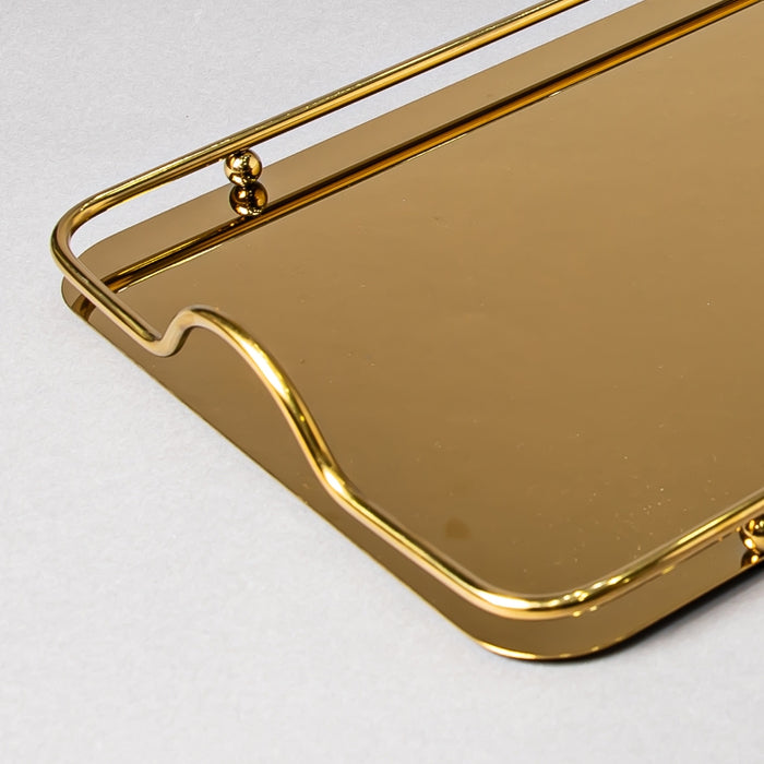 STEEL TRAY 42CMX27CM GOLD LARGE (202016357)