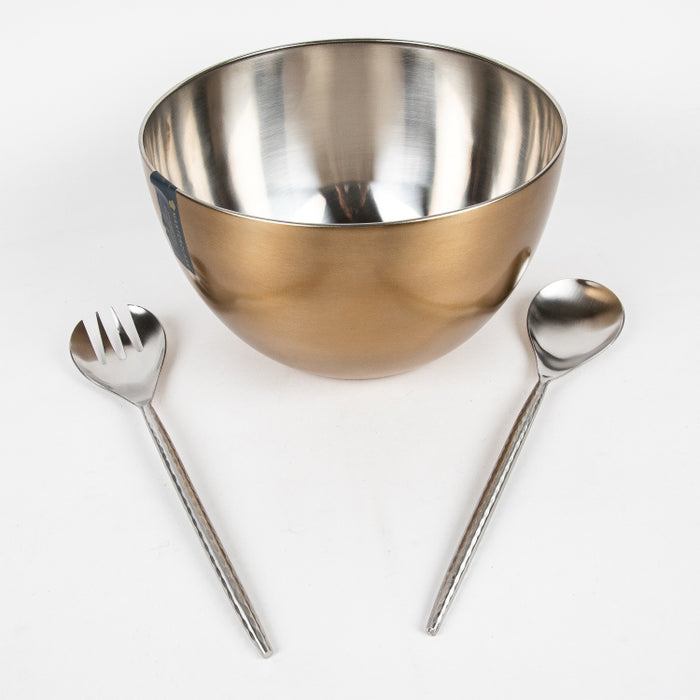 HAMMERED 2PC SALAD SERVER SILVER (202061237)