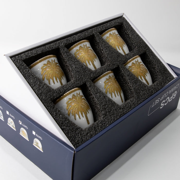 TWINS-6PCS CAWA CUP SET PALM GOLD (202029275)