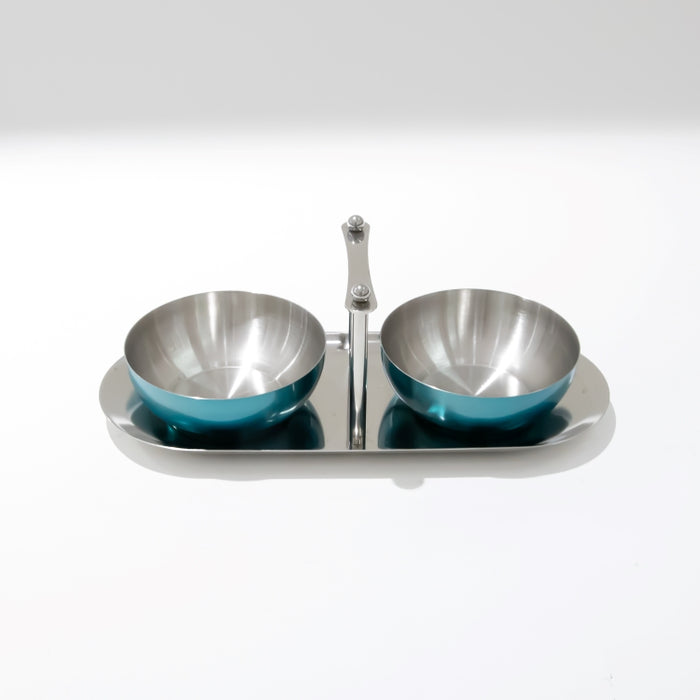 DAZHANG-STAINLESS STEEL 2 BOWL CONDIMENT (202107511)