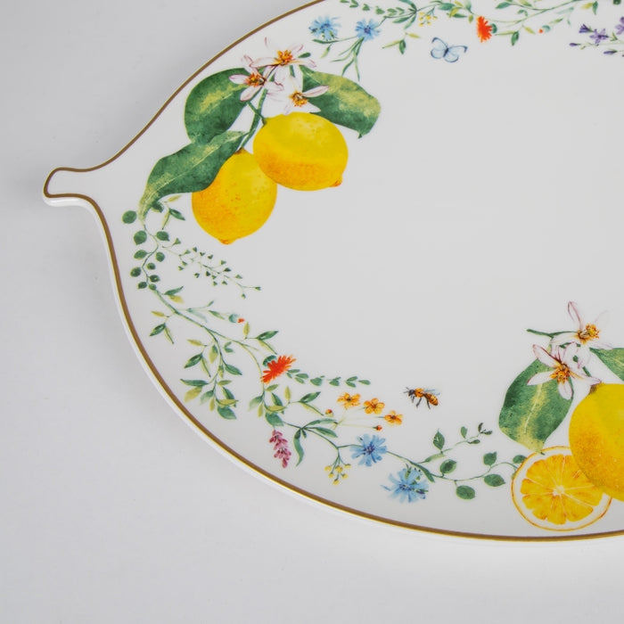 FLEURS CITRONS PORCELAIN DISH 30X21.5CM (202073353)