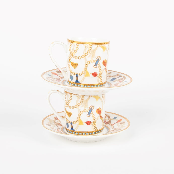 CHEVEL SET/2PCS COFEE CUP&SAUCER 80ML (202073390)
