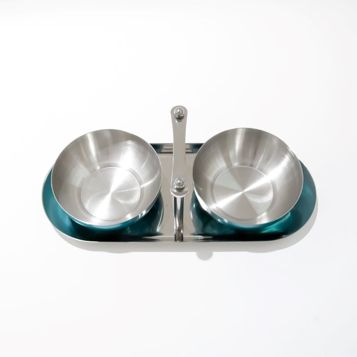 DAZHANG-STAINLESS STEEL 2 BOWL CONDIMENT (202107511)