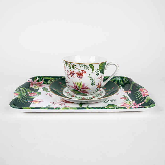 BOTANIC CHIC PORCELAIN BREAKFAST CUP&SAUCER 370ML (202073296)