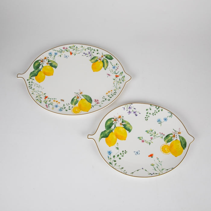 FLEURS CITRONS PORCELAIN DISH 30X21.5CM (202073353)