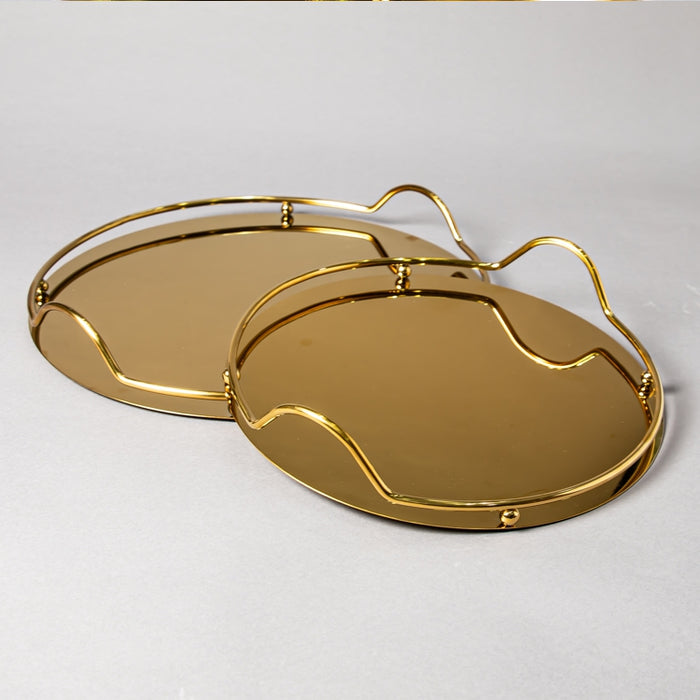 STEEL TRAY 39CM GOLD (202016365)