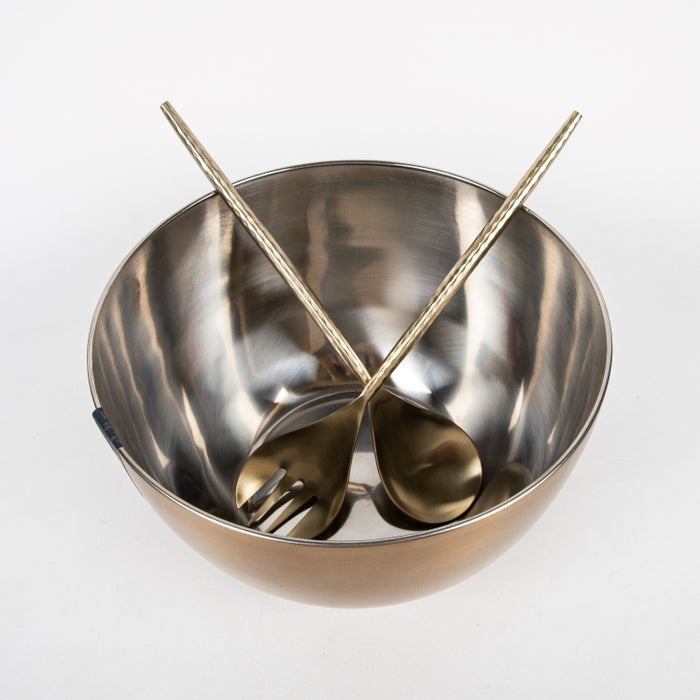 HAMMERED 2PC SALAD SERVER GOLD (202061235)