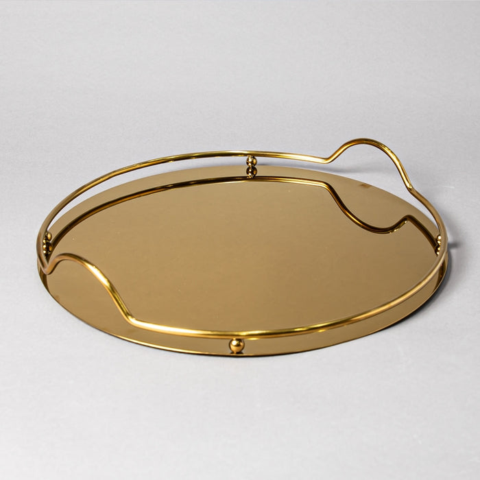 STEEL TRAY 39CM GOLD (202016365)