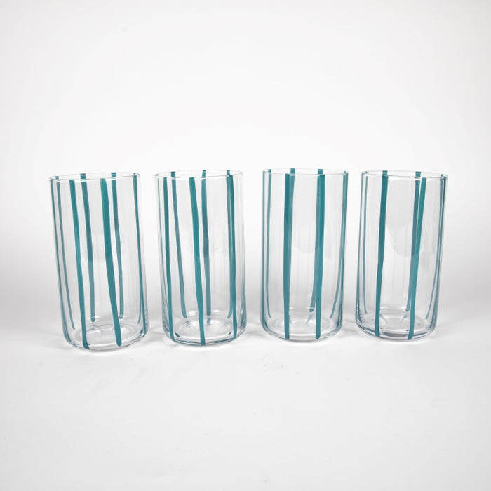 STRIPE 4PCS HIGHBALL TUMBLER (202016459)