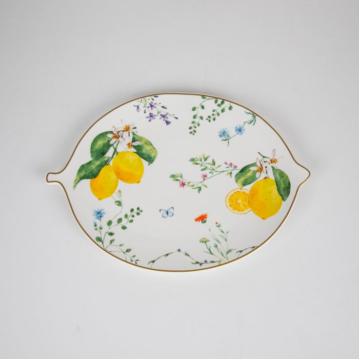 FLEURS CITRONS PORCELAIN DISH 25X18CM (202073352)