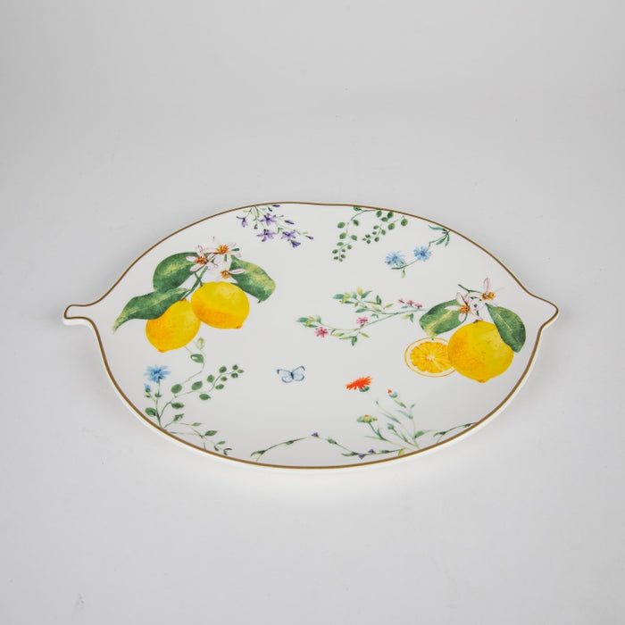 FLEURS CITRONS PORCELAIN DISH 25X18CM (202073352)