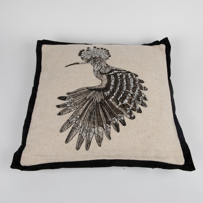 CUSHION HOOPOE NTRL/BLACK 45X45 (327131011)