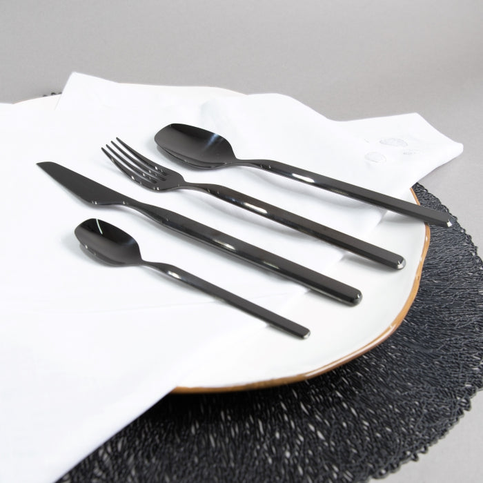 URBAN 24PCS CUTLERY SET BLACK GLTX (202064320)