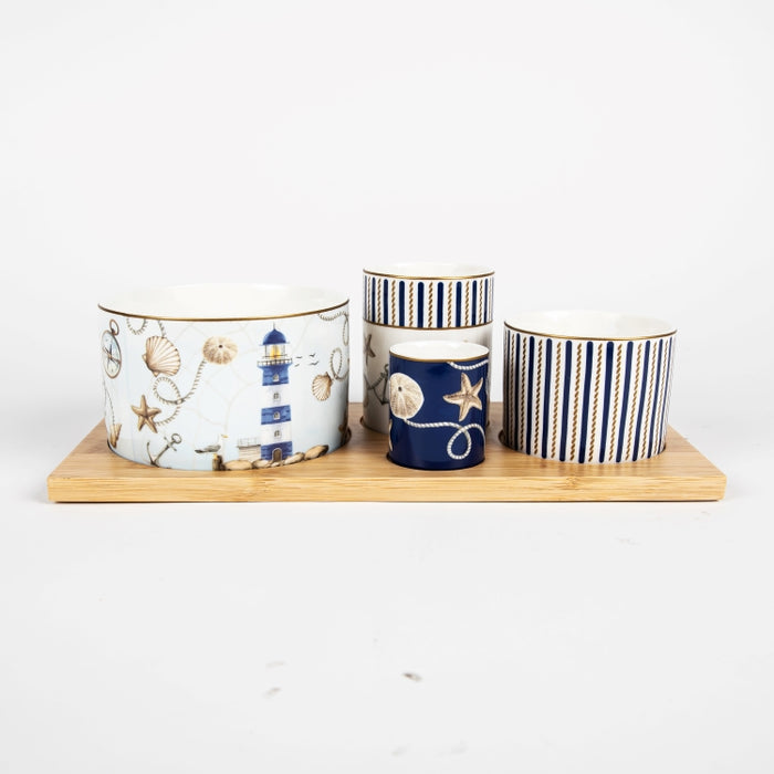 BLUE LTHOUSE S/5 APPETIZER 29X13CM (202073459)