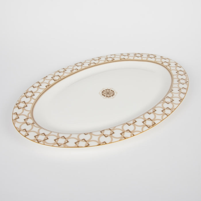 DECO OVAL SERVING PLATTER 36X24.5CM (202073419)