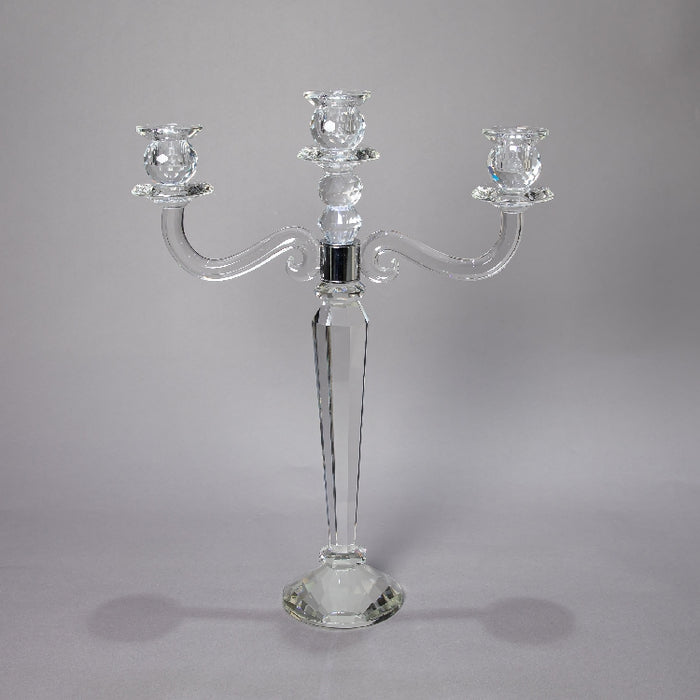 CRYSTAL CANDLE HOLDER 3 ARMS (418060105)