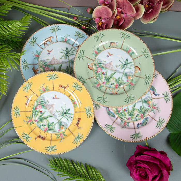 PARADIS SAUVAGE PORCELAIN S/4 DSSRT PLATE 19C (202073151)