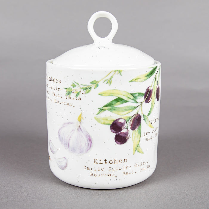 HOME & KTCHN PORCELAIN STORAGE JAR10.5X15.5  (202072684)