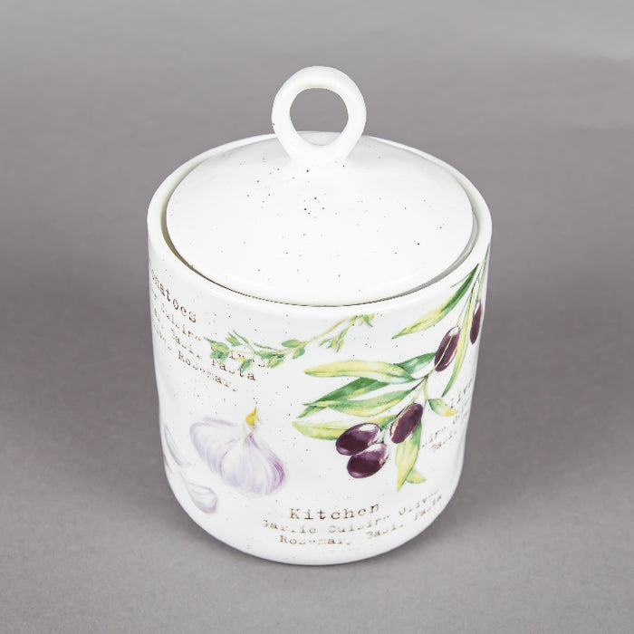 HOME & KTCHN PORCELAIN STORAGE JAR10.5X15.5  (202072684)