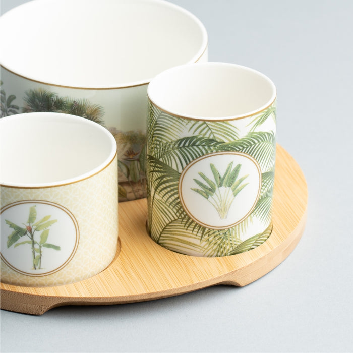 CEYLON SET OF 3 BOWL W/TRAY (202072303)