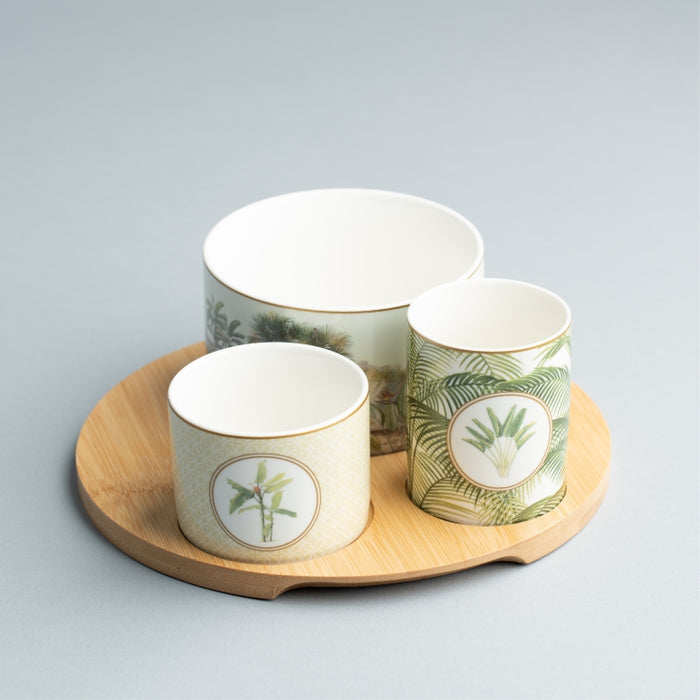 CEYLON SET OF 3 BOWL W/TRAY (202072303)