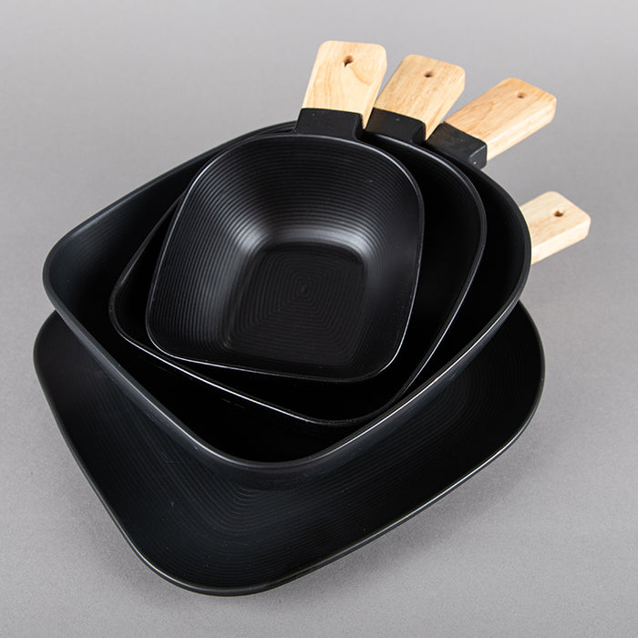 LINEAR TEXTURE LARGE BOWL SERVER STICK BLACK (202044356)